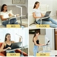 thumbnail image 6 of Lap Desk for Laptop, Portable Bed Table Desk, Laptop Desk with LED Light and Drawer, Adjustable Laptop Stand for Bed/Sofa/Study/Reading-Black, 6 of 6