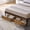 Brown+Black + MDF+Metal1, variant on QUEEN BED DRAWERS RR