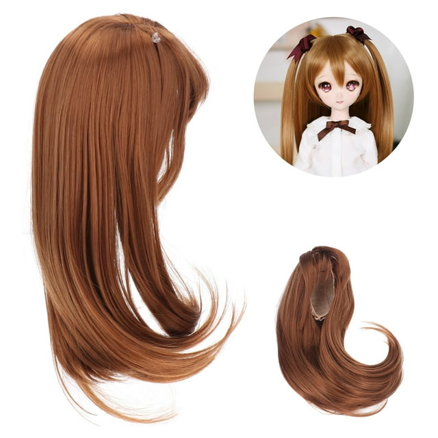 Peluca de manojos de muñecas peluca de pelo de muñeca ligera duradera y elástica suave para una circunferencia de cabeza de 21 a 24 cm ANGGREK Otros