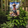 thumbnail image 2 of Yorkshire Terrier Yorkie Cowboy Welcome House Flag, 2 of 5