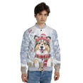 thumbnail image 4 of Playful Shetland Sheepdog Welcomes Winter Snowy Day with Cardinal Bird All Over Print 3D Baseball Jacket Sheltie Dog Lover Gifts Bomber Jacket Softball - 12017, 4 of 6