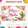 thumbnail image 2 of Floral Decor Happy Mother's Day Banner Mexican  Mother's Day Backdrop Colorful Bunting Decorative Guitar Mom Honor Background for Mother's Day Party Family Gathering Mom's Surprise Party, 2 of 8