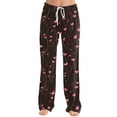 thumbnail image 6 of Women's Casual Fashion Comfort Pajama Pants, Print Drawstring Pants Full Length Long, Love Valentine's Day Pattern Lounge Pants,Navy,M, 6 of 6