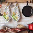 thumbnail image 6 of Easter Truck Kitchen Towels Set of 3, Spring Floral Eggs Butterflies Leaves Gray Plaid Absorbent Dish Towels for Kitchen, Microfiber Hand Towel, Quick Drying Tea Towel for Cleaning Dishcloths, 6 of 7