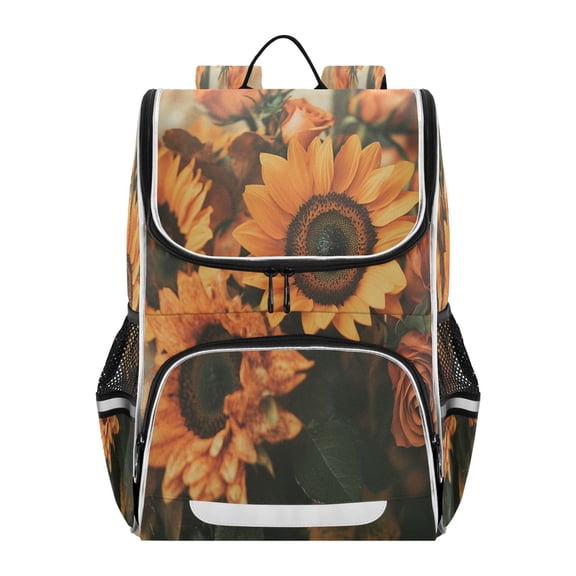 YAZAOO School Backpack Travel Bag Bookbags Bookbags Golden Blossom Ensemble Pattern