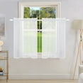 thumbnail image 6 of 1/2Pcs Waterproof Sheer Short Curtains for Living Room Solid Colour Voile Panels Kitchen Cafe Tulle Window Treatments Rod Pocket, 6 of 10
