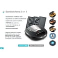 thumbnail image 2 of Waflera Sandwichera Parrila 3 En 1 American Xl Removible negro 1 AMERICAN 9983 Sandwichera Wafflera Parrilla-Negro, 2 of 7