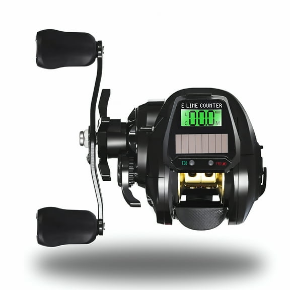 BESTSKY 7.2:1 Solar Fishing Baitcasting Reel with Accurate Line Counter Digital Display