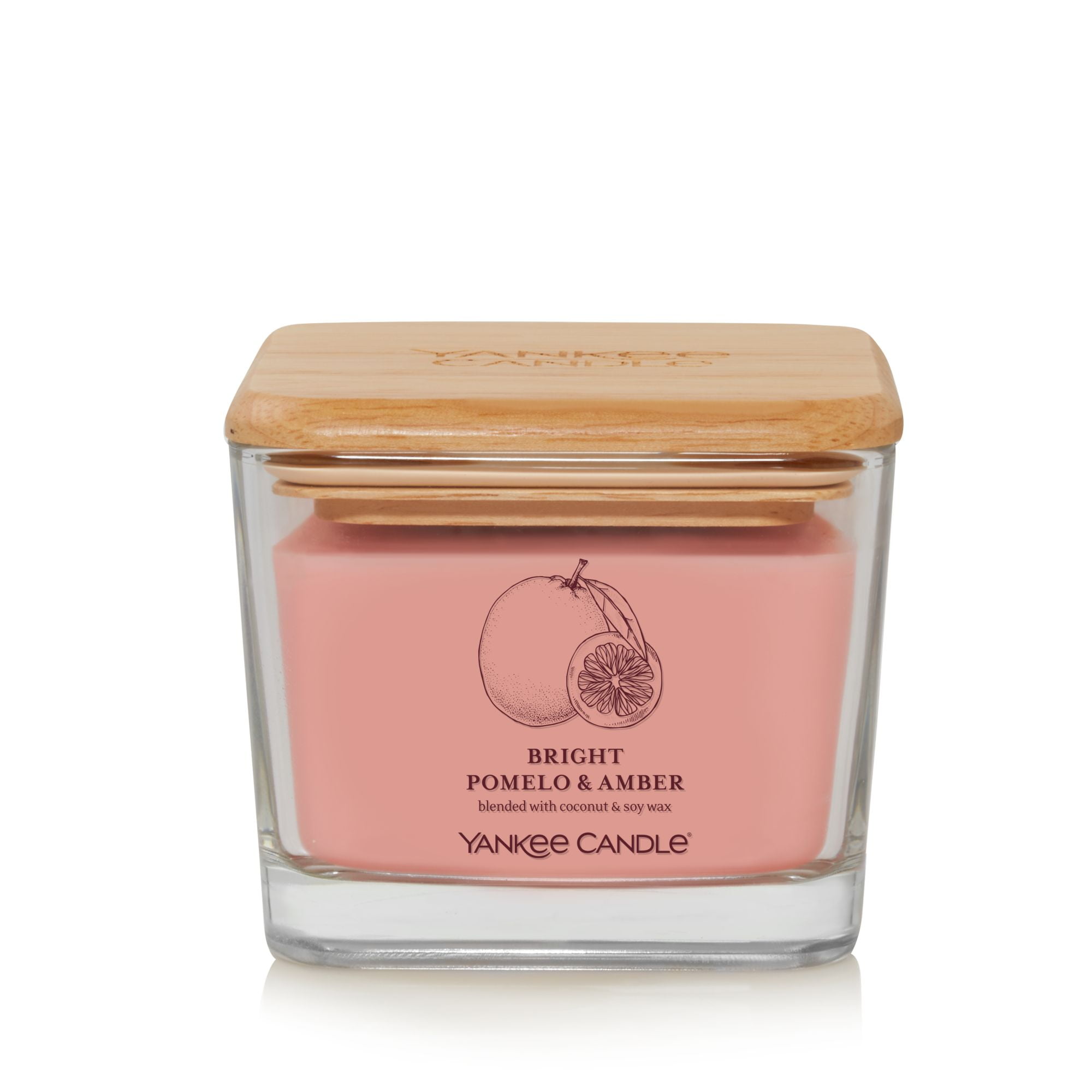 Yankee Candle Bright Pomelo & Amber Well Living Collection Medium Square Candle 11.25 oz