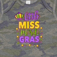 thumbnail image 4 of Inktastic Little Miss Mardi Gras with Crown and Dots Girls Baby Bodysuit, 4 of 5