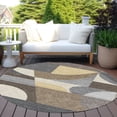 thumbnail image 6 of Addison Rugs Chantille Indoor/Outdoor Transitional Mid Century Brown Washable Round Rug, 8' x 8', 6 of 6