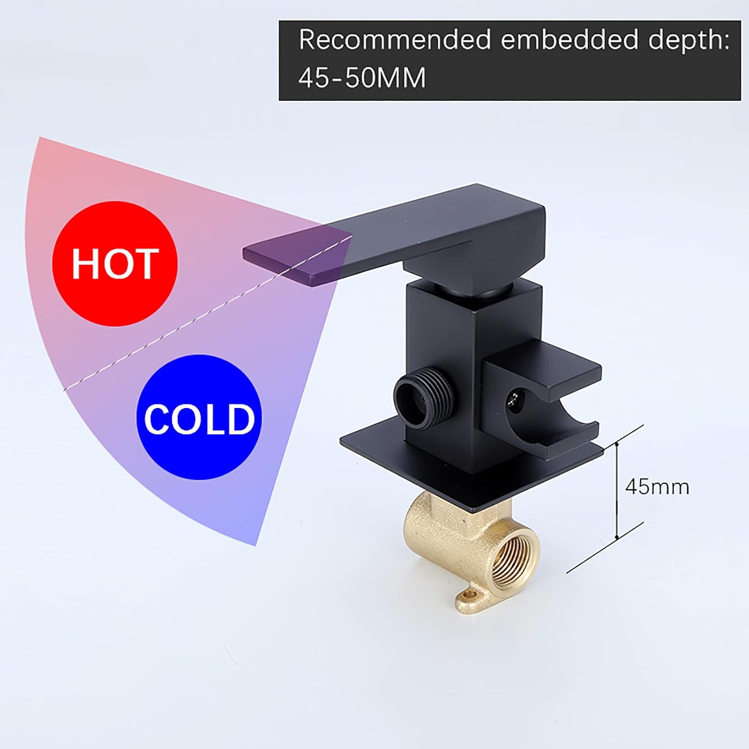 Handheld Bidet Sprayer for Toilet, Black Brass Bathroom Cloth Diaper Sprayer Set with Cold and Hot Water, Wall Mounted Toilet Bidet Sprayer Kit for Feminine Hygiene, Bathing Pets