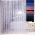 thumbnail image 2 of Cortina De Ducha Semitransparente, Cortina De Ducha Impermeable Para Baño Con 12 Ganchos Para Bañeras De Ducha, 2 of 6