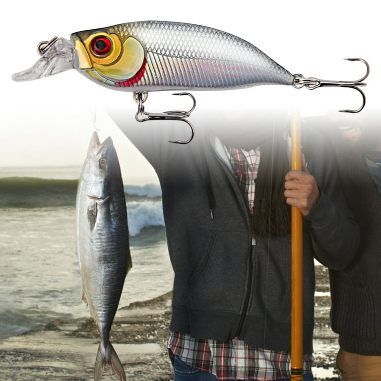 UDIYO Fishing Bait Bright Color Simulation 3D Fisheye Water Popper Sharp  Hook Prevent Escape 7.4cm/8.5g Fishing Lure Bait Mino Submerged Hard Bait  Fishing Supplies 