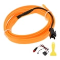 thumbnail image 1 of Cuerda de luz LED EL de 1m Unique Bargains, tira de luz de neón flexible para iluminación interior de automóviles, decoración de automóviles, encendedor de cigarrillos (12v) Amarillo, 1 of 1