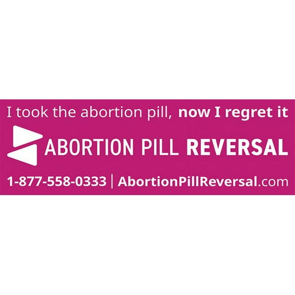 APR (Abortion Pill Reversal) Pro-Life Bumper Sticker
