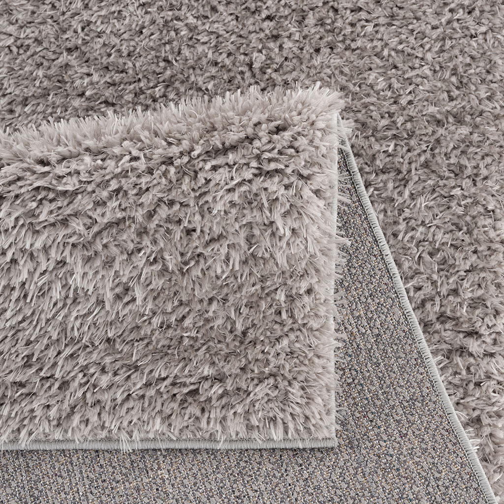 MAYEERTY 6' x 9' Grey Super Soft Polyester Shag Area Rug