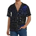 thumbnail image 3 of KLL Physical Formulas Print Men's Shirt Short Sleeve Button Down Summer Cuba Beach Shirts- X-Large, 3 of 7