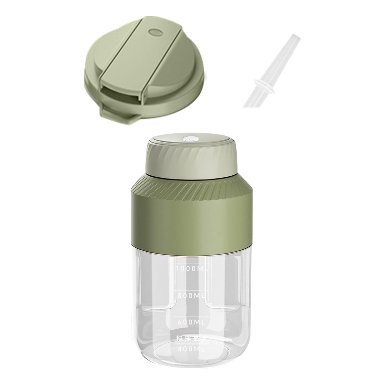 Baoblaze Portable Blender Cup Shakes USB 1000ml Automatic Electric Juicer Cup Juicer for Travel Office Sports Two Lids