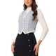 thumbnail image 4 of Chaleco a rayas INSPIRE CHIC para mujer con flecos, chaleco vintage de los años 50, M blanco, 4 of 6
