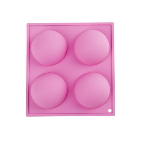 

Knqrhpse Silicone Molds 4 Cups Half Ball Sphere Silicone Cake Mold Muffin Chocolate Cookie Baking M Kitchen Gadgets Dessert Cups