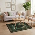 thumbnail image 3 of ODIKA 4'x6' Washable Area Rug Vintage Outdoorsman Border Theme Trout Lure Cabin Fishing Fish Refined for Bedroom, Reading Nook, Pet Friendly & Non-Shedding, 3 of 7