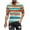 Multicolor1, variant on yillto Mens Shirts Striped Crewneck Short Sleeve Soft Elastic Loose Basic Pullover Tee Shirt Tops M-5XL