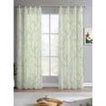 thumbnail image 2 of Sage Green Branches Sheer Curtains 84 Inch Length 2 Panels Set for Living Room/Bedroom, Vintage Art Farmhouse Kitchen Curtains Grommet Semi-Sheer Curtains Drapes Voile Window Treatments 42"x84"x2, 2 of 7