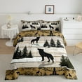 thumbnail image 2 of Manfei Black Wolf 3 Pieces Queen Comforter Set for Teens Female Men,Rustic Cabin Ultra Soft Bedding Sets,Jungle Animal Bedding Comforter Set,Ultra Soft Home Decor,Reversible, 2 of 8