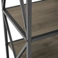 thumbnail image 6 of Woven Paths Charlie Farmhouse 4-Shelf Bookcase, Slate Grey, 6 of 7