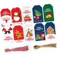thumbnail image 4 of Etiquetas navideñas, etiquetas de regalo, etiquetas de regalo de papel para decoración colgante de árboles, etiquetas colgantes, etiquetas de papel de 100 piezas BLESIY etiquetas colgantes, 4 of 8