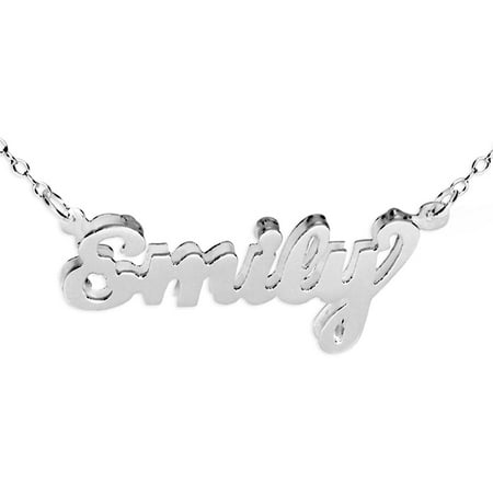 - Personalized Double 3D Name Necklace in Sterling Silver or 24K Gold Plated Sterling Silver