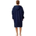 thumbnail image 2 of Adoretex Unisex Faux Fur Fleece Lined Waterproof Swim Parka Change Robe – Ultra-Warm, Lightweight Sport Outerwear for Kids and Adults (PK003) - Navy - AXL, 2 of 4