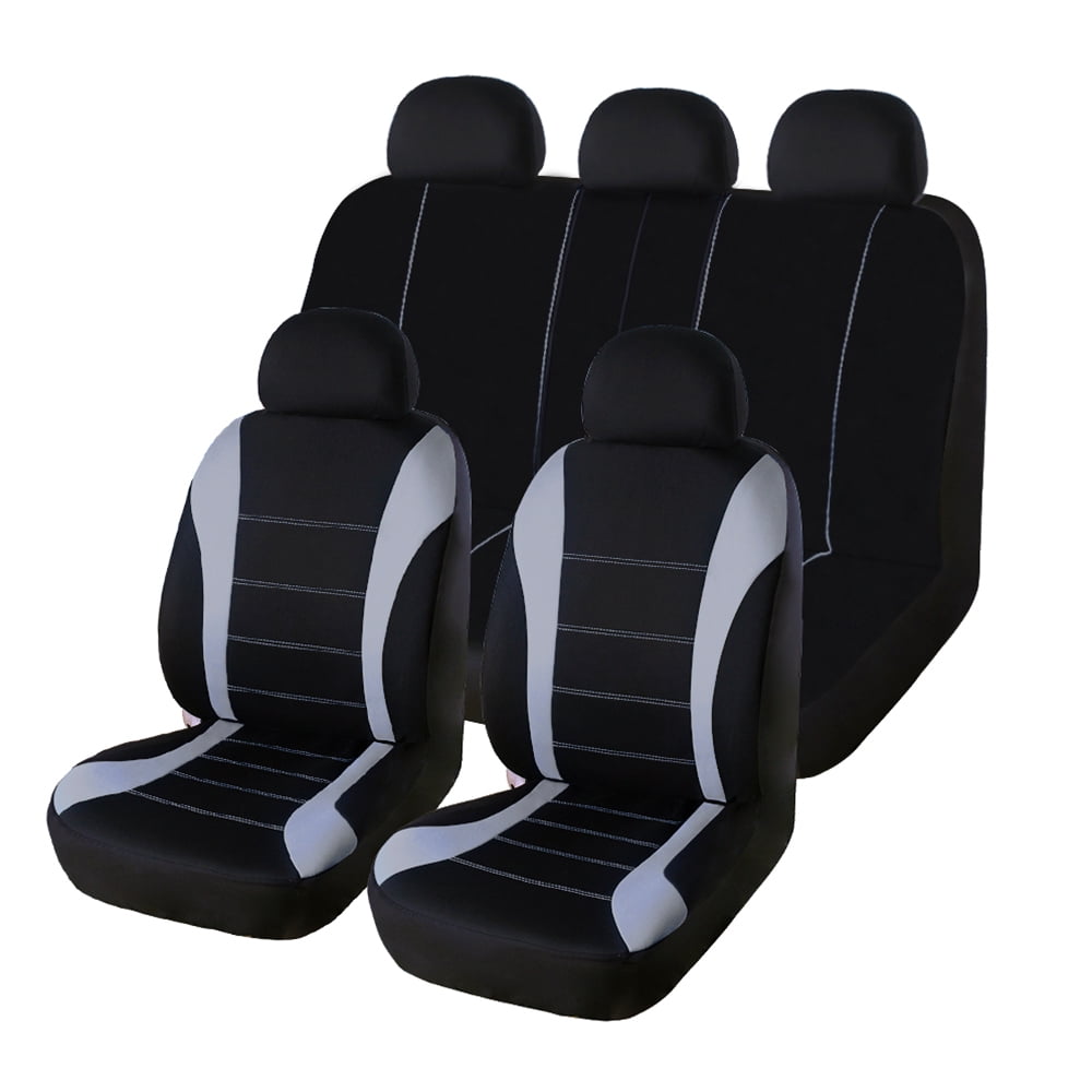 Universal Auto Seat Covers for Car Truck SUV Van 5 Seater Front Rear Protector with 4 Detachable