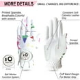 thumbnail image 2 of FINGER TEN Golf Gloves Women Left Right Hand Leather with Ball Marker Value Pack, Colored Glove for Ladies Right Left Handed Golfer All Weather Grip, 2 of 7