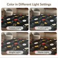 thumbnail image 7 of ODIKA 5'x7' Washable Area Rug Music Nostalgic Note Showcasing Layered Disc Round Vinyl Record for Guest Room, Lounge, Apartment, Non-Slip Low Profile, Stain Resistant, 7 of 7
