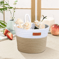 thumbnail image 3 of Wall Hanging Basket Storage, Cotton Rope Woven Small Hanging Baskets with Handle Decor Plant Basket (2 Pack), 3 of 6