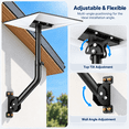 thumbnail image 3 of Starlink Roof Mount for Standard 4/4X/Gen 3/V3 Dish, Adjustable Wall and Roof Mounting Kit with Aluminum Pipe Adapter, Weatherproof Metal Bracket, 3 of 6