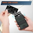 thumbnail image 5 of Slim Card Holder, Minimalist Pop Up Wallet for Men | RFID Blocking, Cash Band, 12+ Cards Storage (Black), 5 of 7