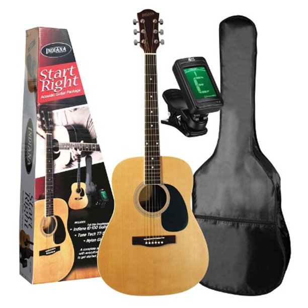 indiana id100 acoustic guitar start right beginner package Walmart