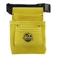 thumbnail image 2 of Graintex SS2309 3 Pocket Nail & Tool Pouch Yellow Color Suede Leather with 2” Webbing Belt for Constructors, Electricians, Plumbers, Handymen, 2 of 2