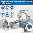 thumbnail image 4 of Kit surtido de tuercas hexagonales ZQZ 370 PCS M2-M12 de acero inoxidable, 4 of 7
