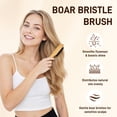 thumbnail image 3 of OPALESQUE 2pcs Natural Boar Bristle Slick Back Hair Brush for Thin & Fine Hair, Medium Hardness Smoothing Hairbrush for Polishing, Deepening & Styling,for Women Men Kids, 3 of 7