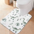 thumbnail image 2 of Yayeee Bath Rug for Bathroom Floor Non Slip Rectangle Fluffy Soft Absorbent Mat, 16"x24", Green Dinosaur Pattern, 2 of 7
