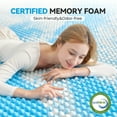 thumbnail image 5 of BDEUS 2 inch Gel Cooling Memory Foam Mattress Topper, Memory Foam Egg Crate Mattress Topper, CertiPUR-US Certified, Twin Size, 5 of 11