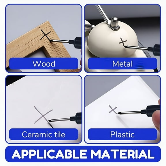 CCOCC Long Head Deep Hole Marker Upgrade Markers Carpenter Ink Marker Pens Long Nib Marker Colorful Carpenter Deep Reach Markers Construction Marker 3Ml 1X Long Tip Marker