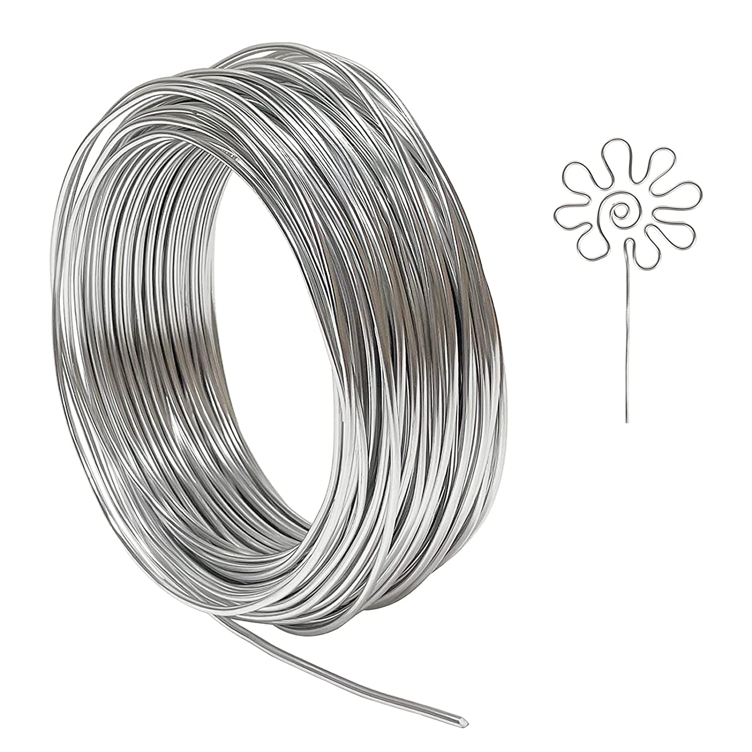 HRX 2mm Aluminum Wire, 100 Feet 12 Gauge Sculpting Wire, Bendable