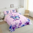 thumbnail image 3 of Manfei Letter F Monogrammed Queen Comforter Set,Watercolor Rustic Flowers Bedding Sets,Cute Butterflies Bedding Comforter Set For Girls,Microfiber Room Decorative Reversible,3pcs, 3 of 8