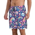 thumbnail image 2 of Fotbe mushroom Skull rainbow color Trajes de Baño Estampados para Hombre, Shorts de Verano de Secado Rápido, Ropa de Playa, Bañadores-3X-Large, 2 of 6