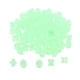 thumbnail image 1 of 100 cuentas sueltas con forma de gelatina para bisutería y costura. Verde claro, 1 of 9